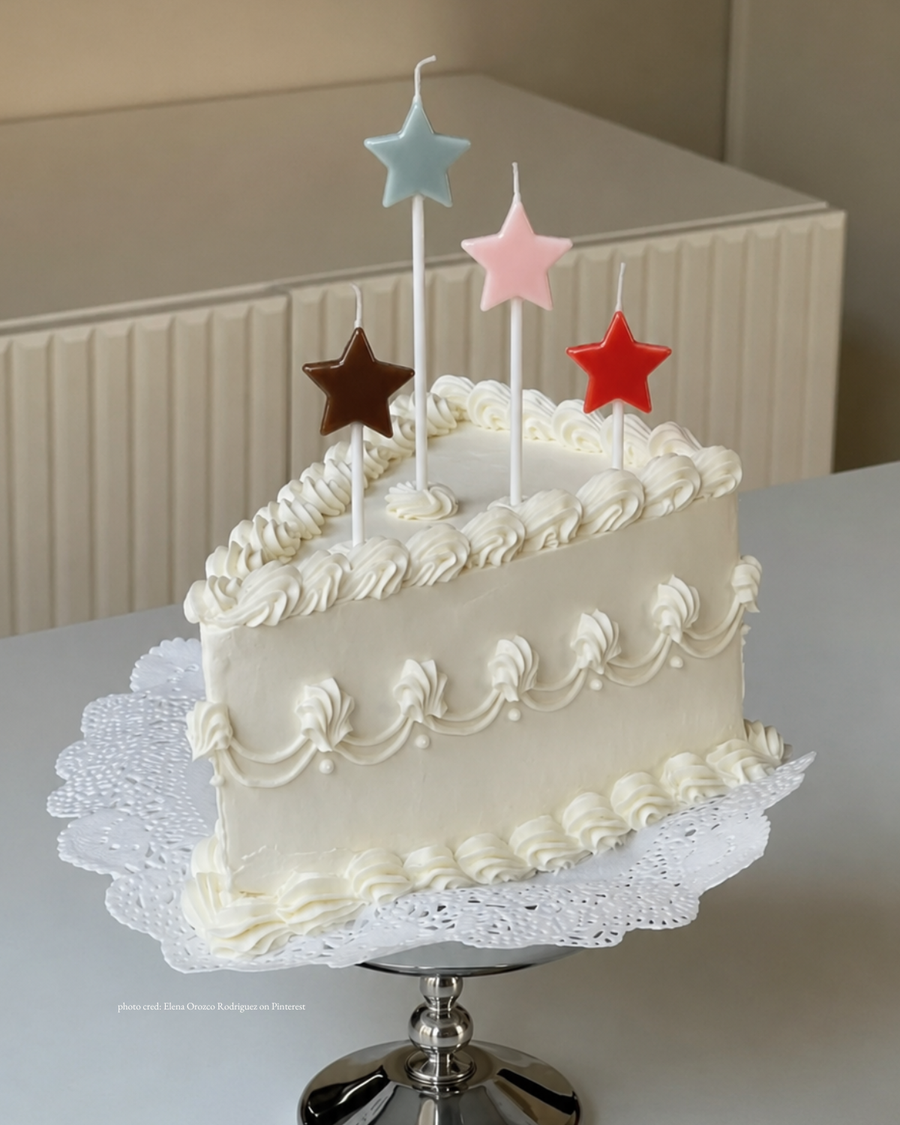 White Plaid Star Candles – view 2